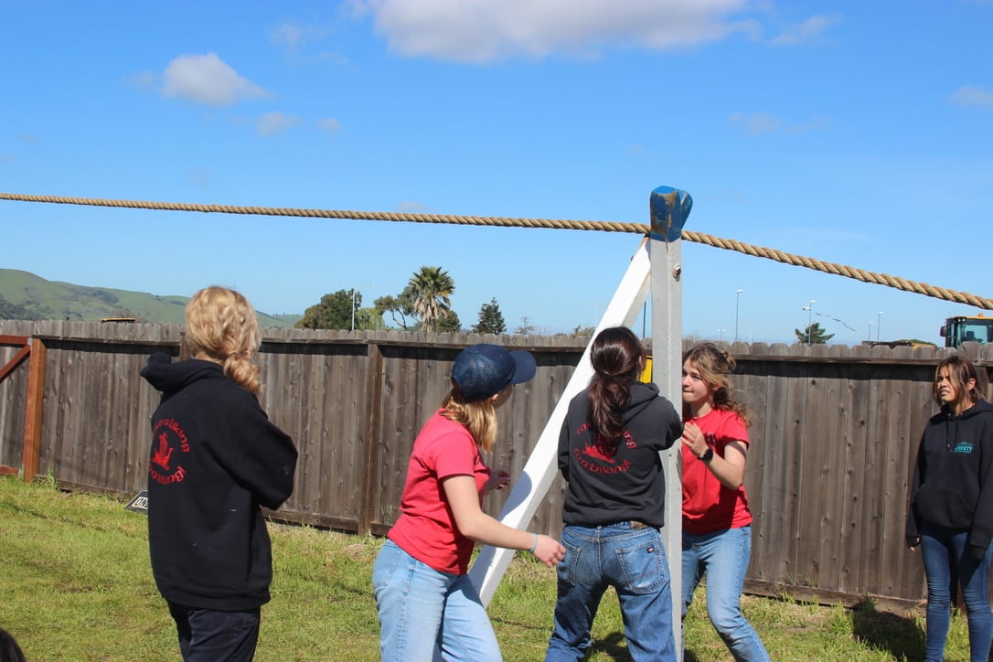 SSS Viking Breeches buoy regatta event, setting up SSS Viking Breeches buoy regatta event, setting up